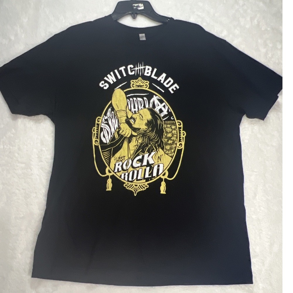 Switchblade Johnny White Wrestling T Short